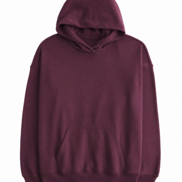 Solid Burgundy Oversized Hoodie