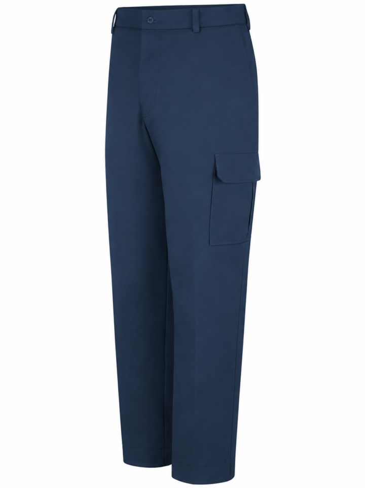 Navy Blue Relaxed Straight-Leg Cargo Pants