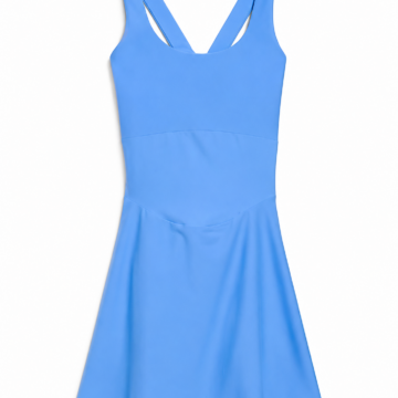 Light Blue Sleeveless Fit-and-Flare Dress
